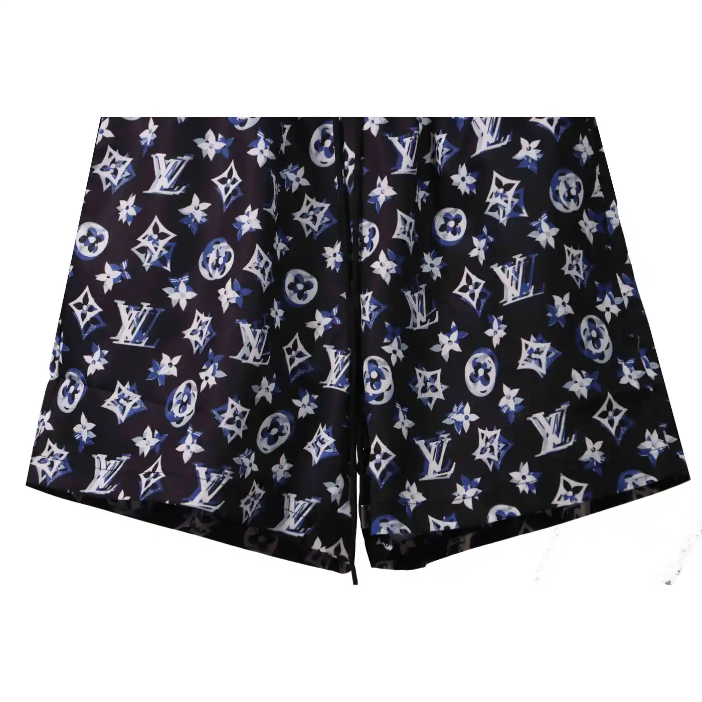 Louis Vuitton Overlapping Monogram Printed Beach Shorts Dark Blue
