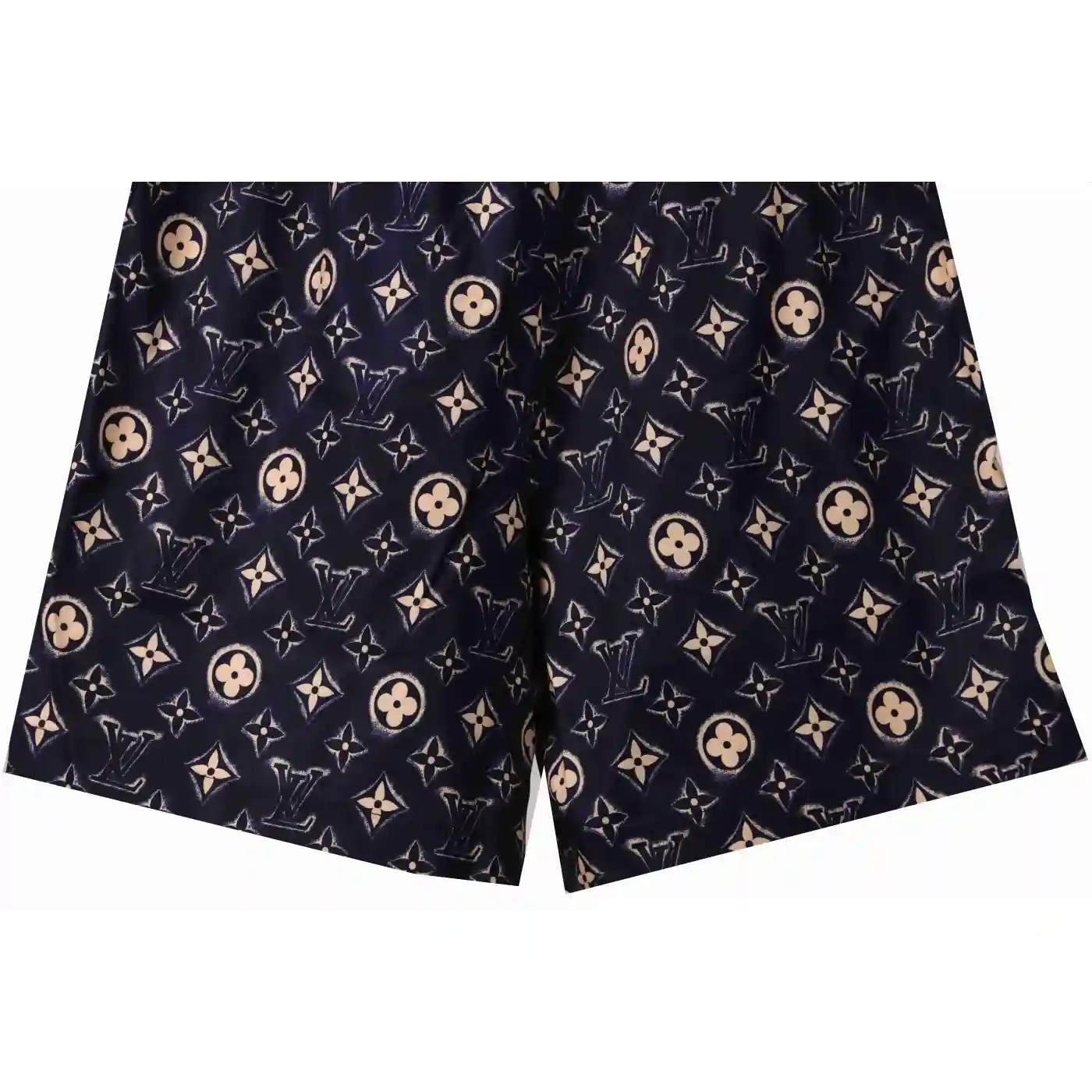 Louis Vuitton Monogram Printed Silk Shorts Black