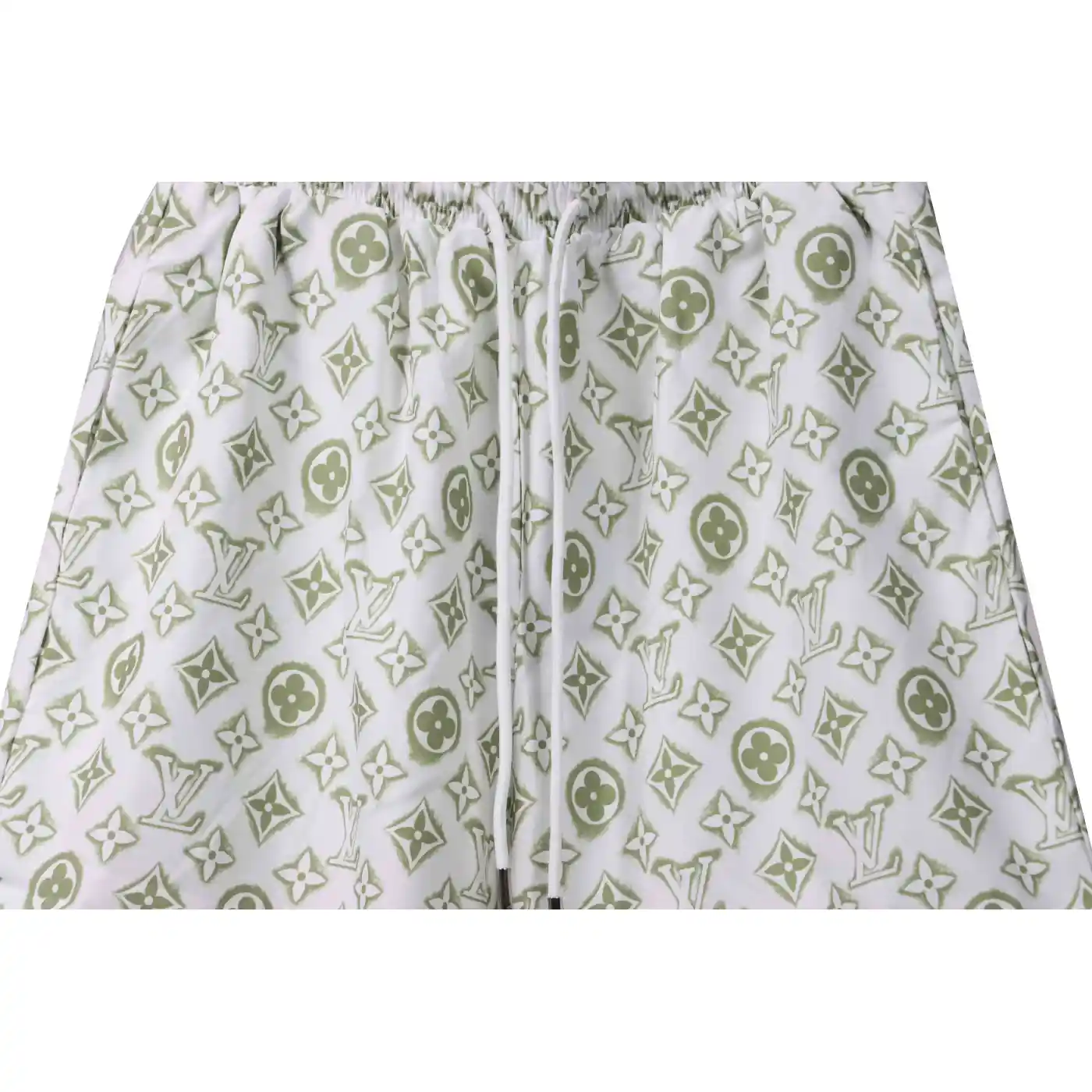 Louis Vuitton Monogram Printed Silk Shorts White