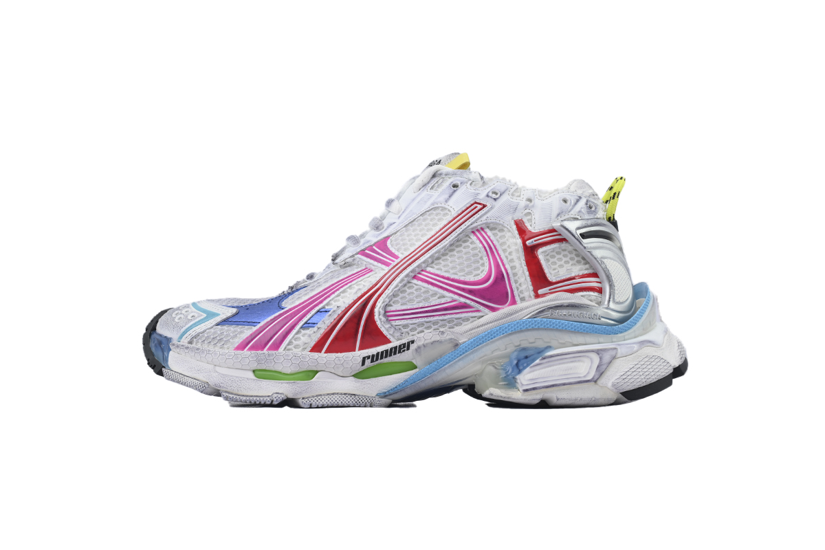 Balenciaga Runner Sneaker White Multi Color 772774 W3RBW 9645