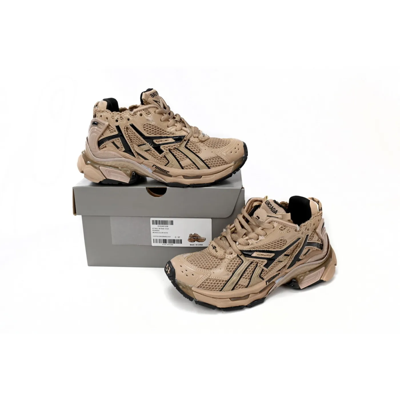 Balenciaga Runner Sneaker Dark Brown 677402W1RA80125