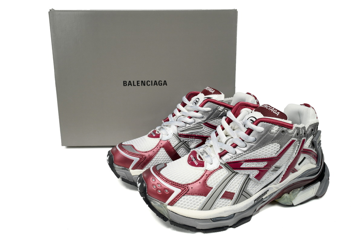 Balenciaga Runner White Wine Red 677403 W3RB3 9069