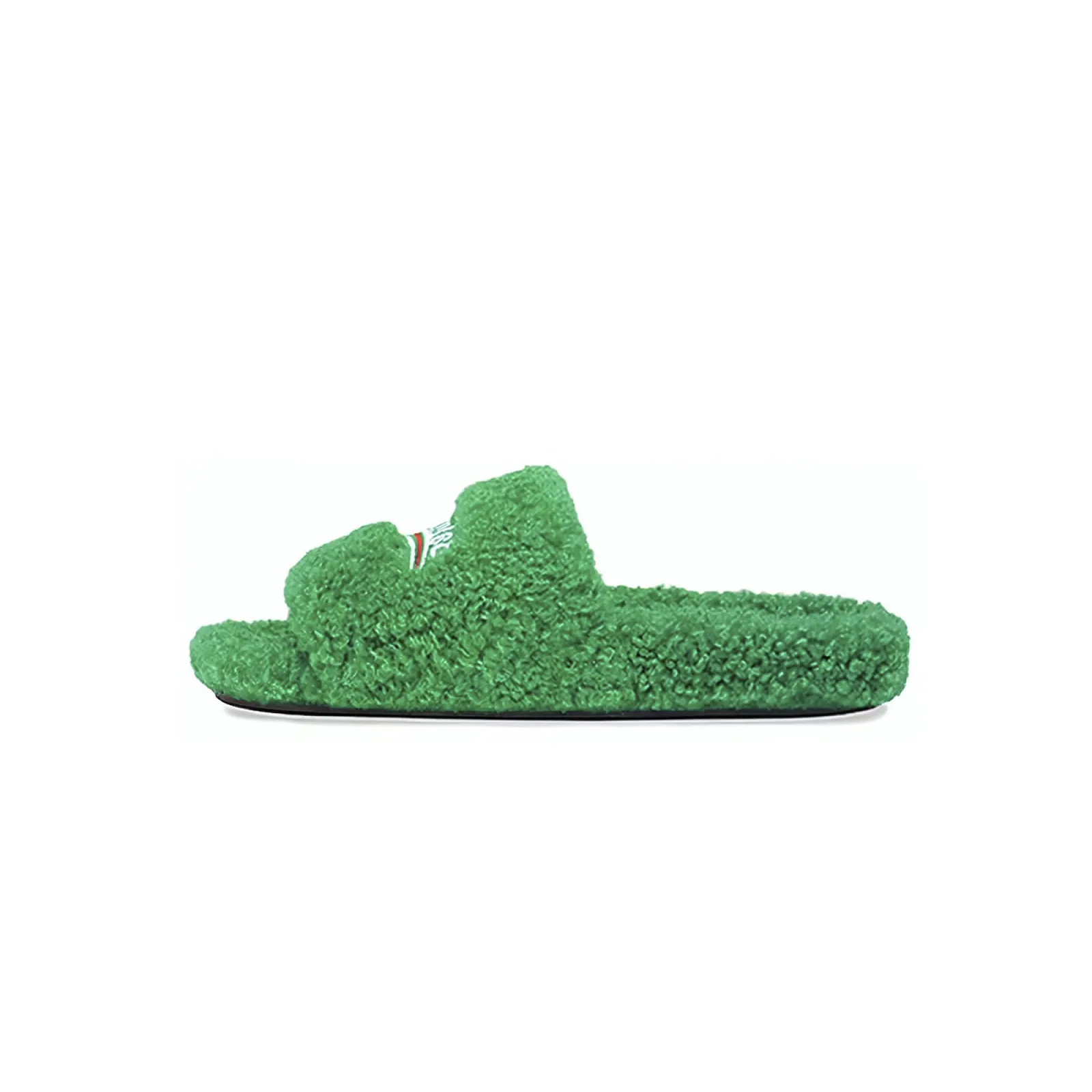 Balenciaga Furry Slide Green