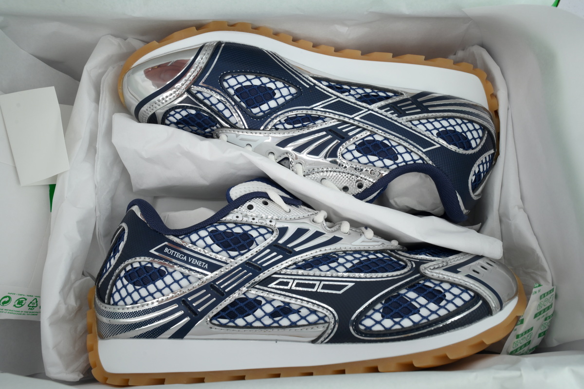 BOTTEGA VENETA Orbit Sneakers Deep Blue Silver