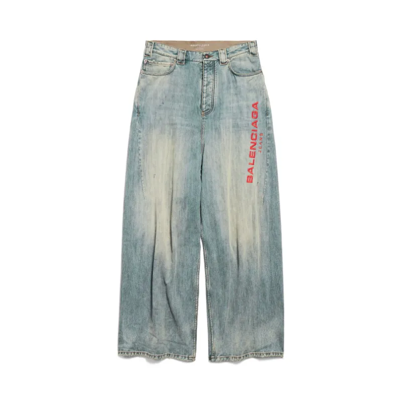 Balenciaga Mens Baggy Pants in Stained