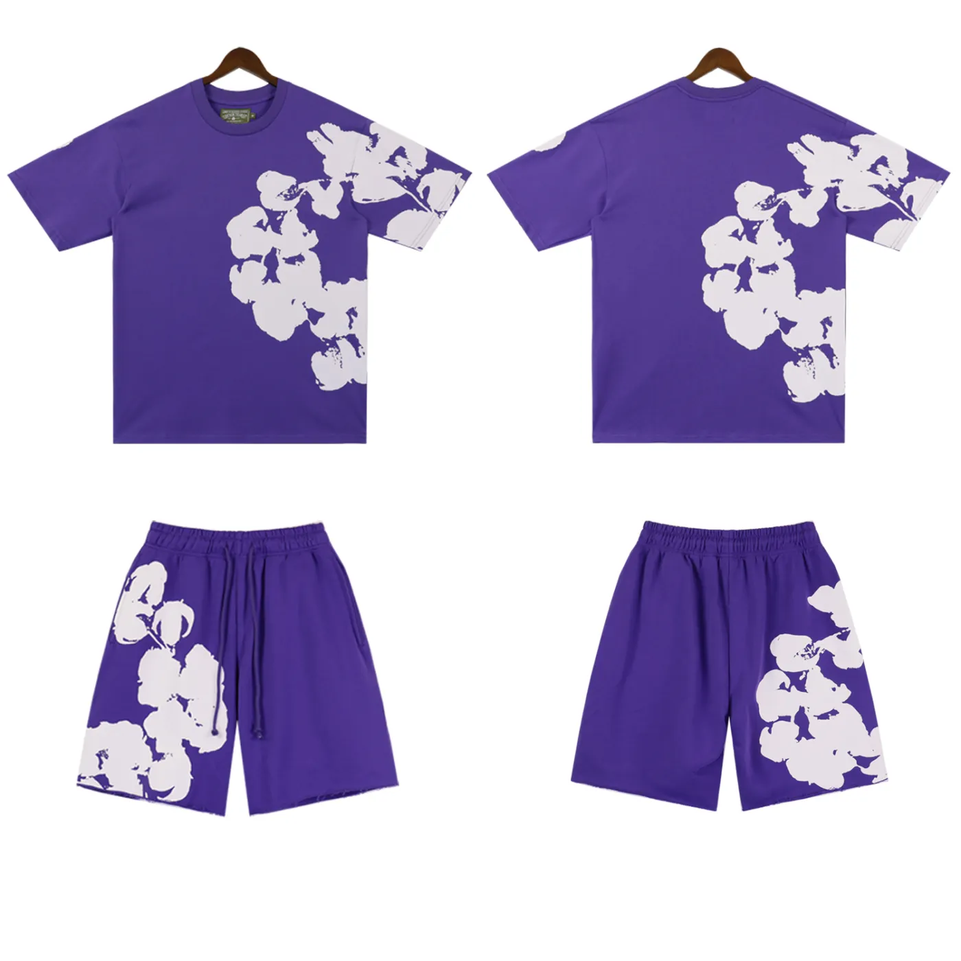 Denim Tears Big Cotton Wreath Short Summer Set