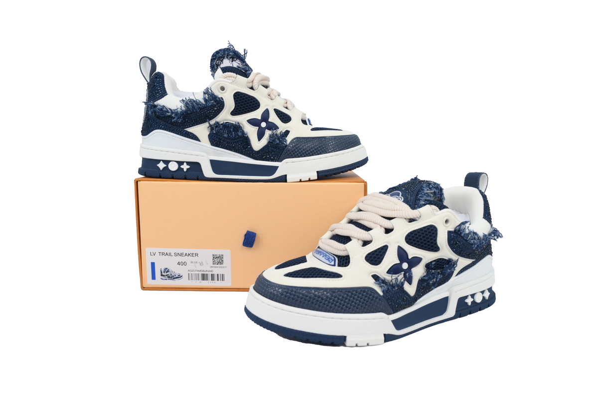 Louis Vuitton Skate LV Horse Hair Blue Diamond