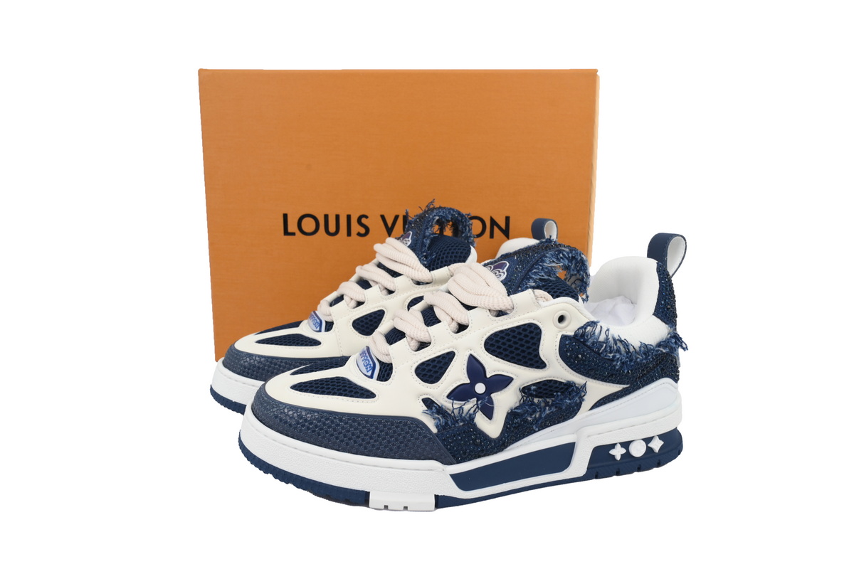 Louis Vuitton Skate LV Horse Hair Blue Diamond