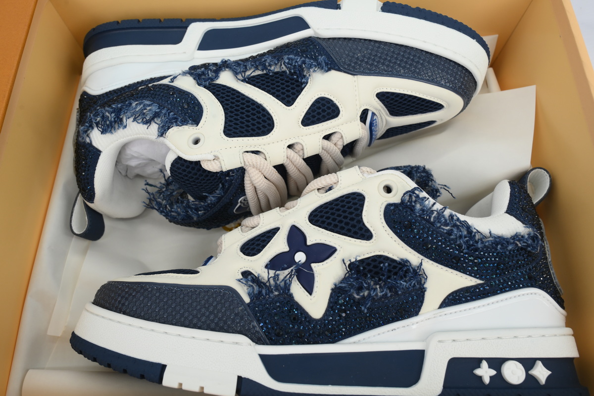 Louis Vuitton Skate LV Horse Hair Blue Diamond