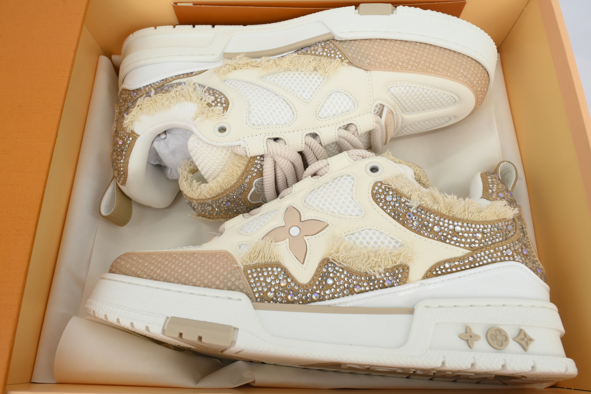 Louis Vuitton Skate LV Horse Hair Apricot Diamond