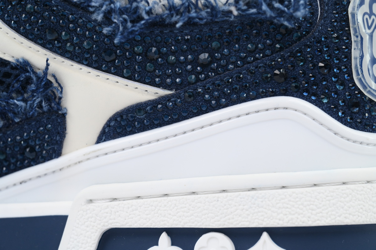 Louis Vuitton Skate LV Horse Hair Blue Diamond