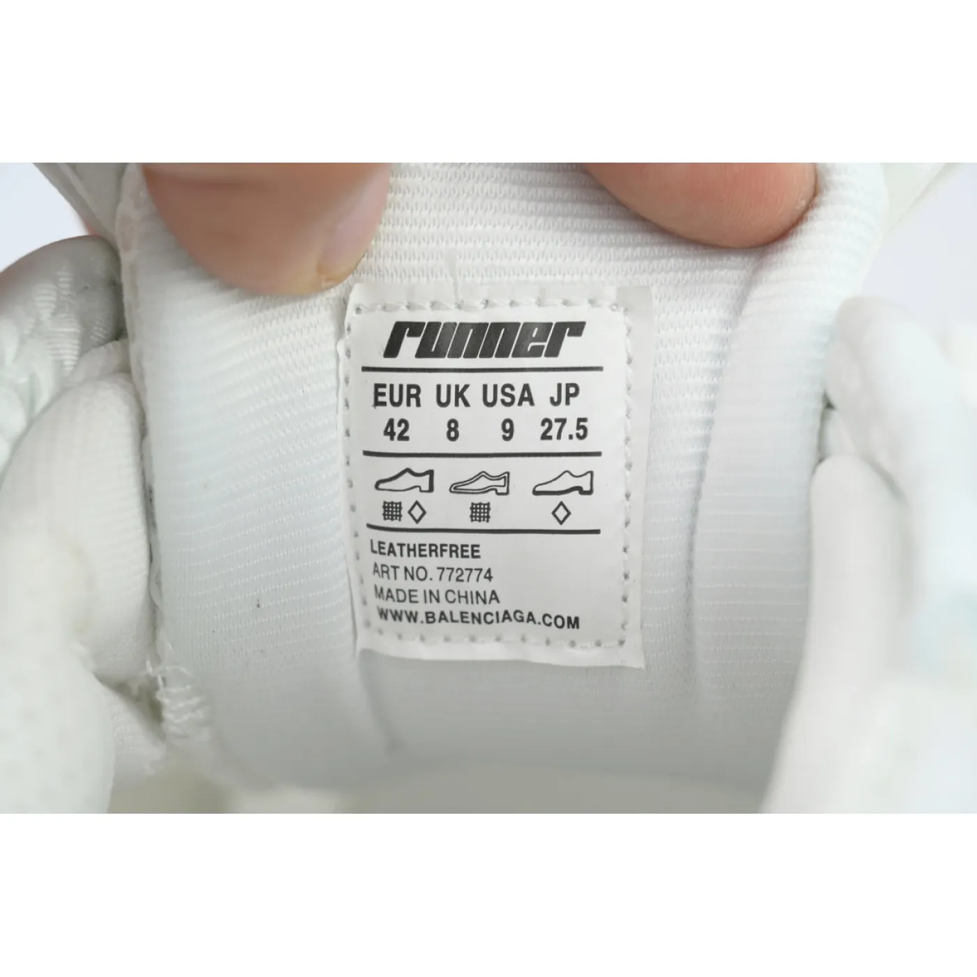 Balenciaga Runner Sneaker Gradient White Black 772774 WRUNG 9010