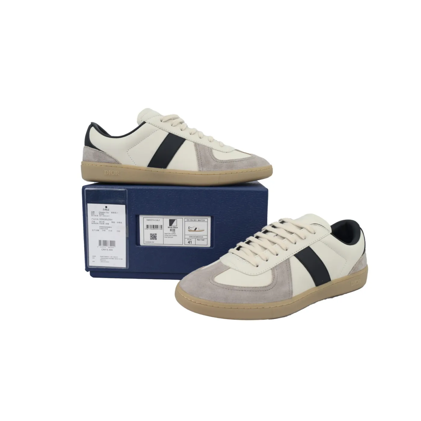 Dior B01 Matchpoint Sneaker White Grey Black 3SN328ZRH_H069