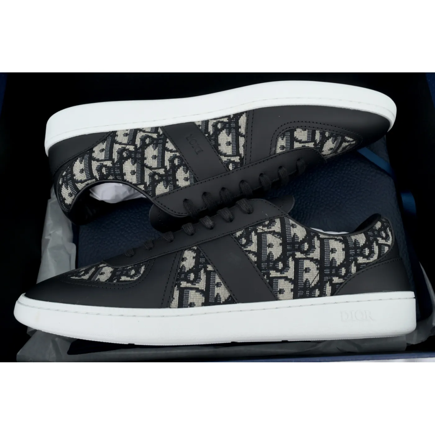 Dior B01 Matchpoint Sneaker White And Black Print