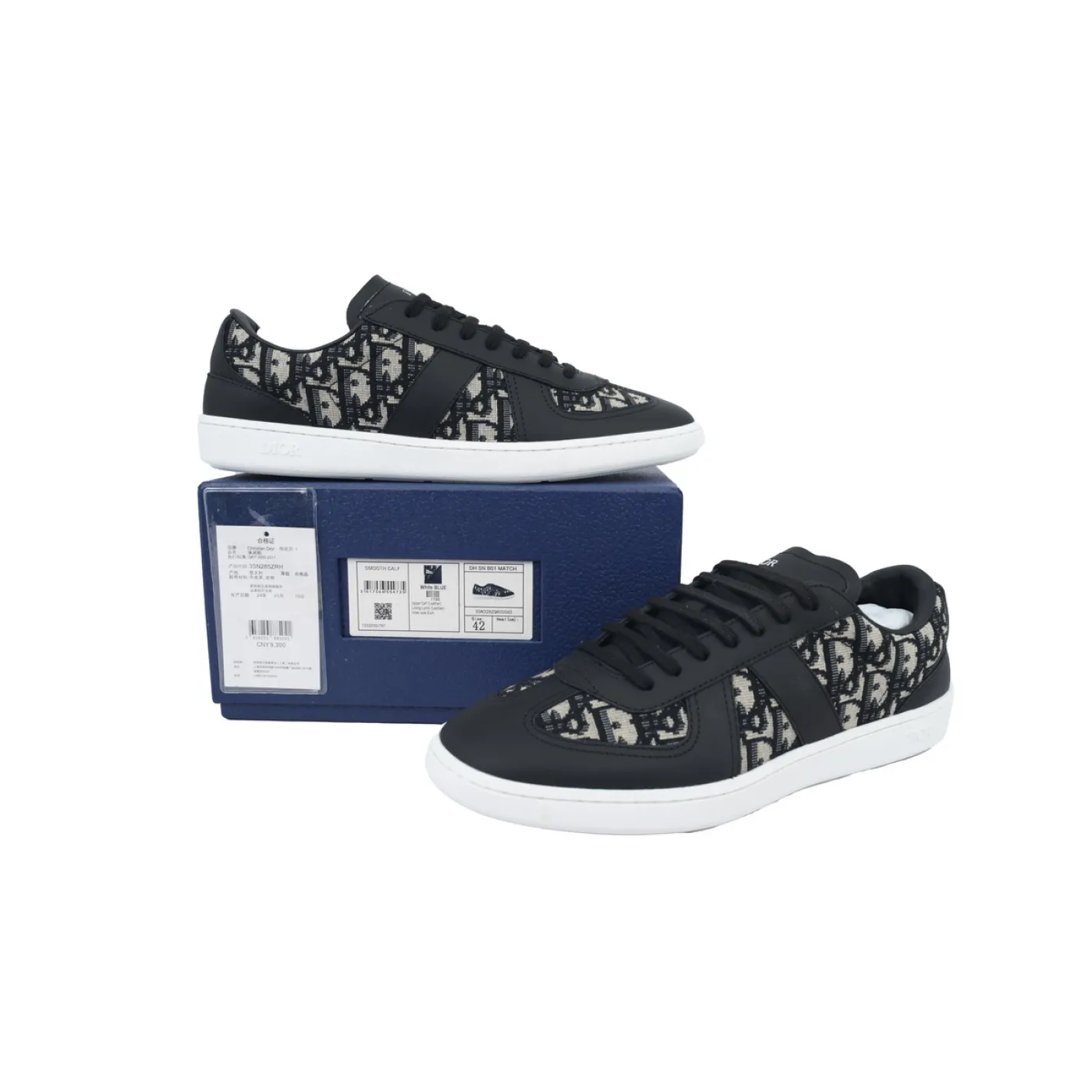 Dior B01 Matchpoint Sneaker White And Black Print