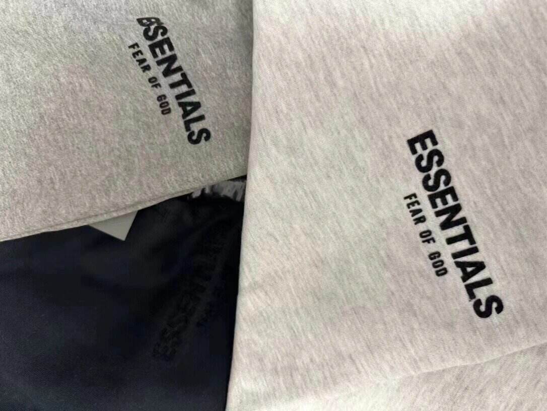 Fear of God Essentials Hoodie Sweatpant Set Black Grey