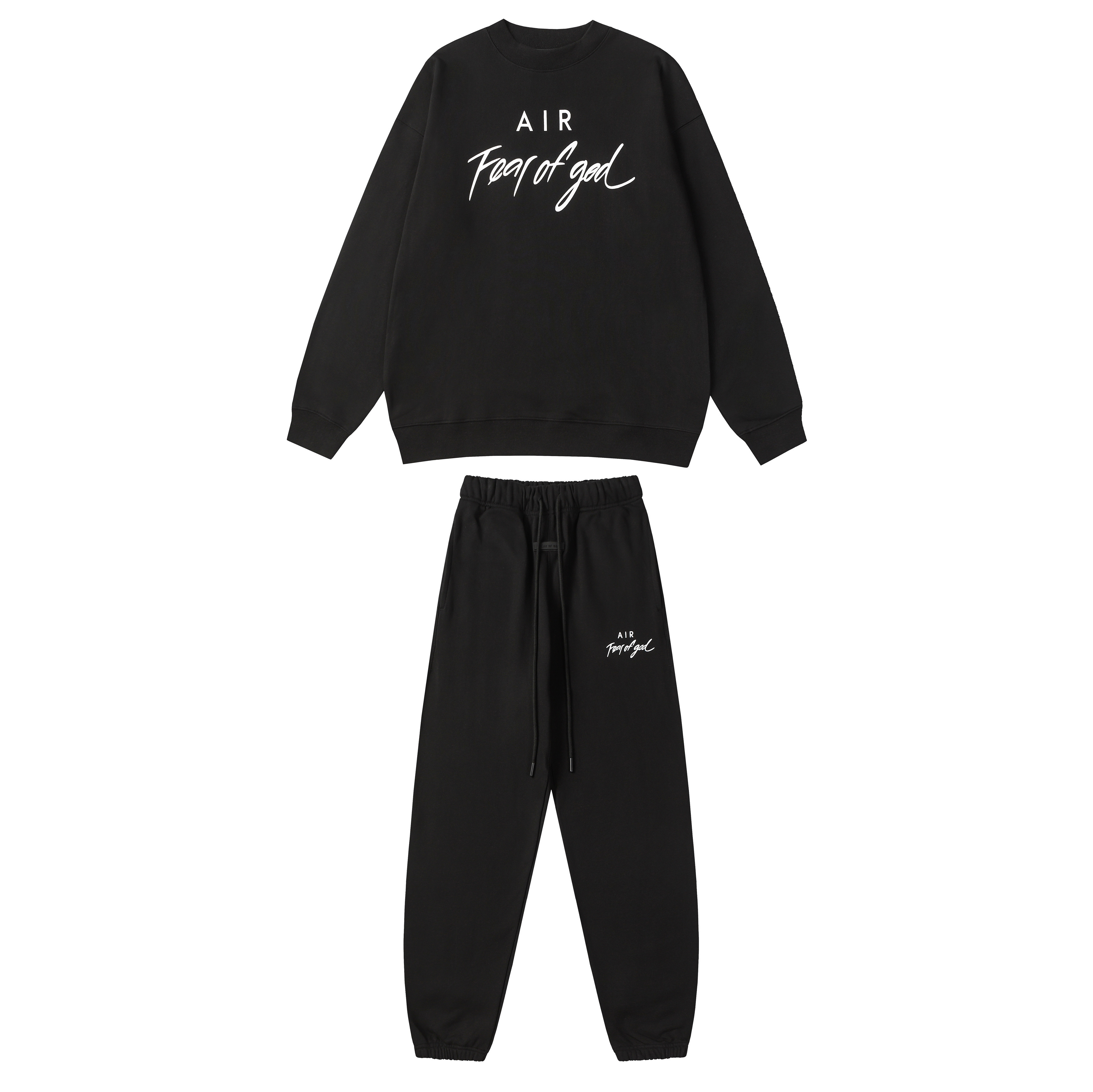 Fear Of God Essential Air Letter Hoodie Sweatpant Set