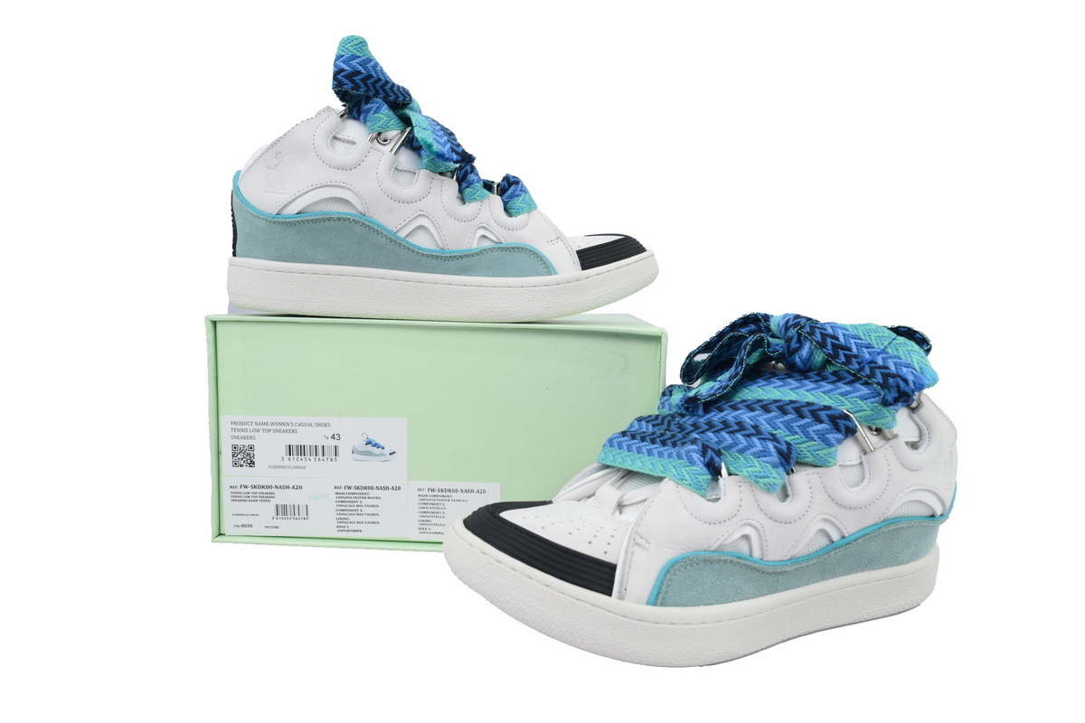 Lanvin Curb Sneaker White Blue