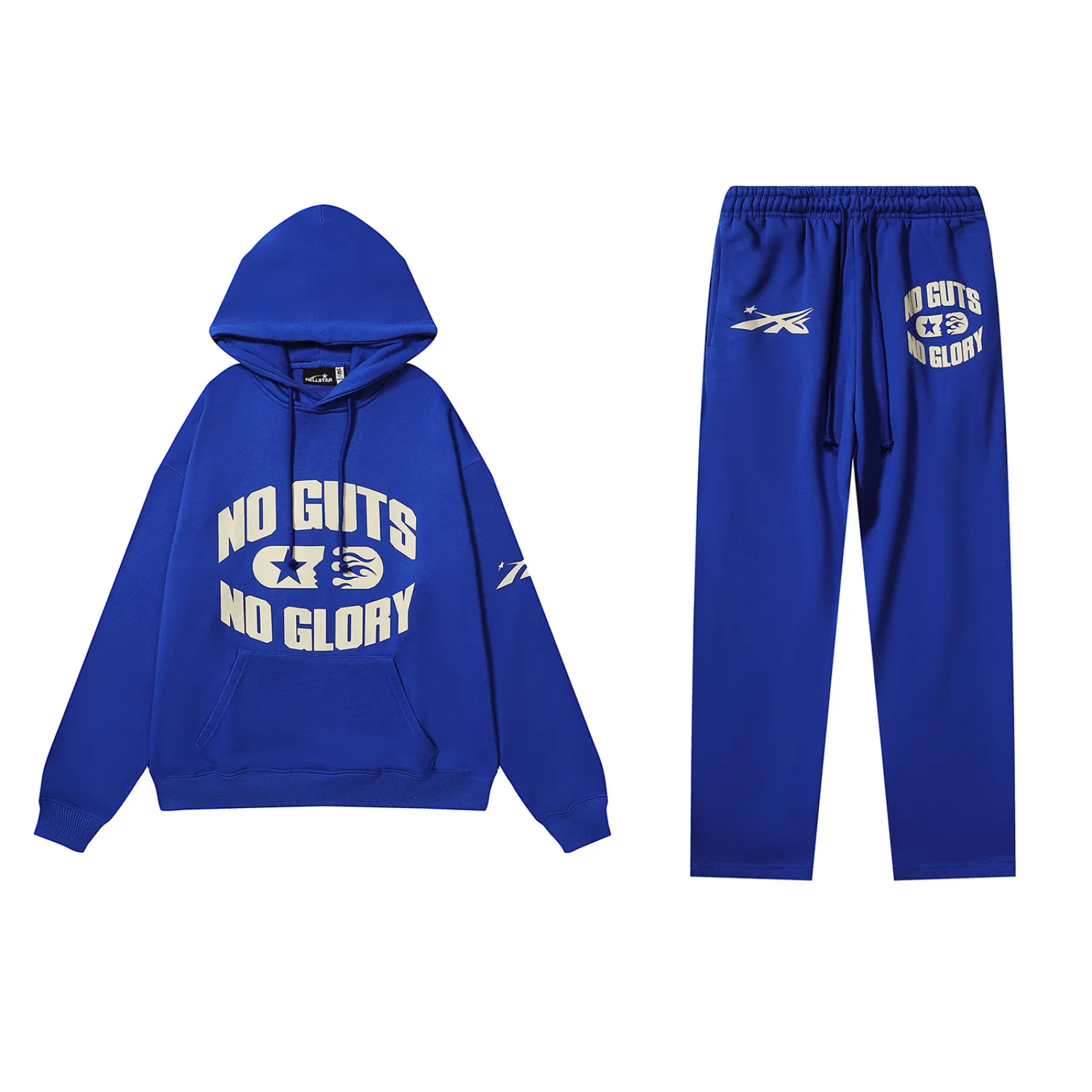 Hellstar No Guts No Glory Hoodie & Sweatpants Set Blue