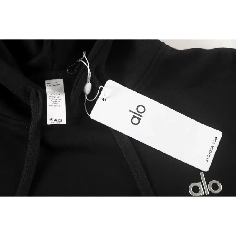 Alo Yoga Accolade Hoodie Black Grey