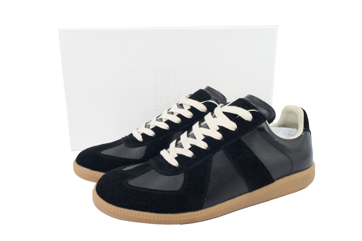 Maison Margiela Replica Black Gum Sneakers Brown Sole