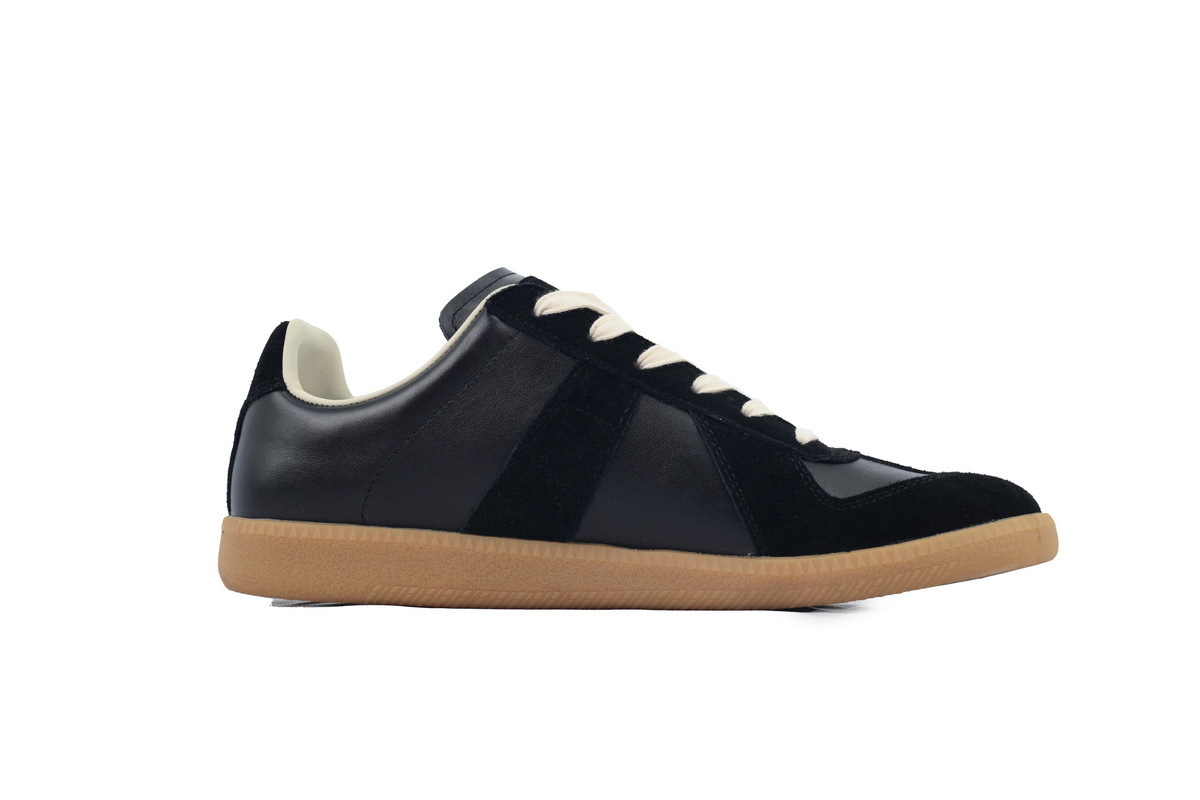 Maison Margiela Replica Black Gum Sneakers Brown Sole