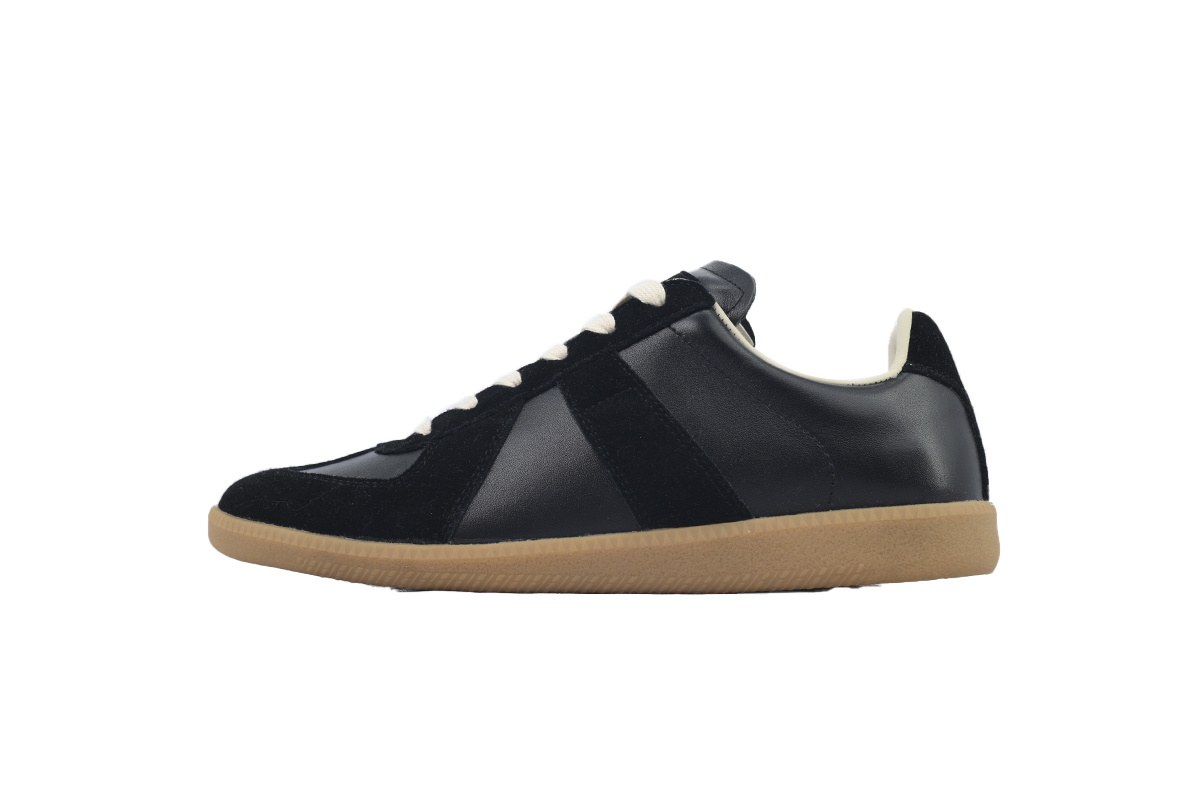 Maison Margiela Replica Black Gum Sneakers Brown Sole