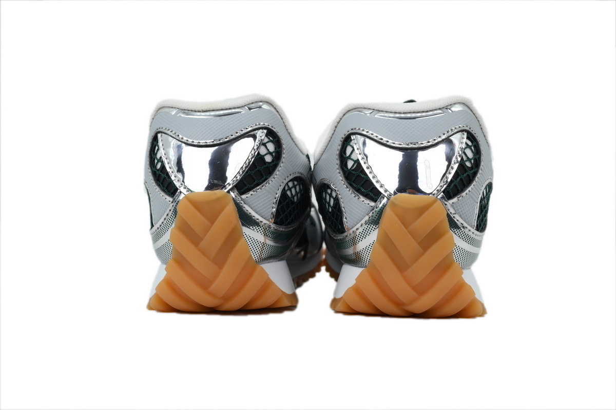 BOTTEGA VENETA Orbit Sneakers Dark Green Silver