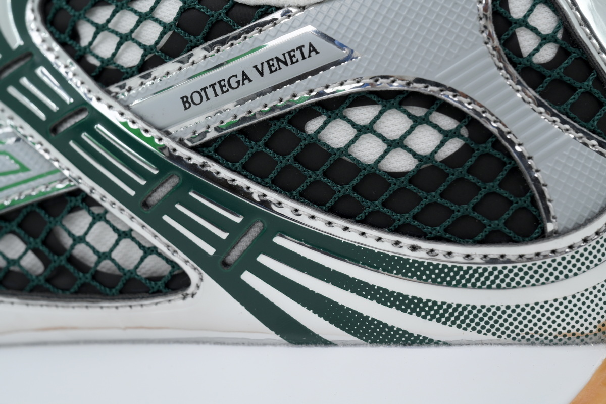 BOTTEGA VENETA Orbit Sneakers Dark Green Silver