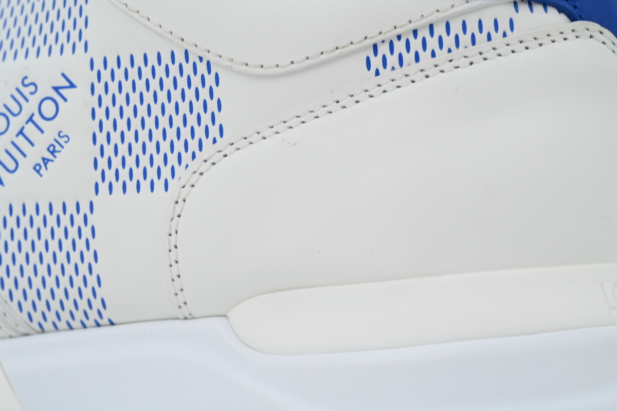Louis Vuitton Runner White Blue Grid Pattern