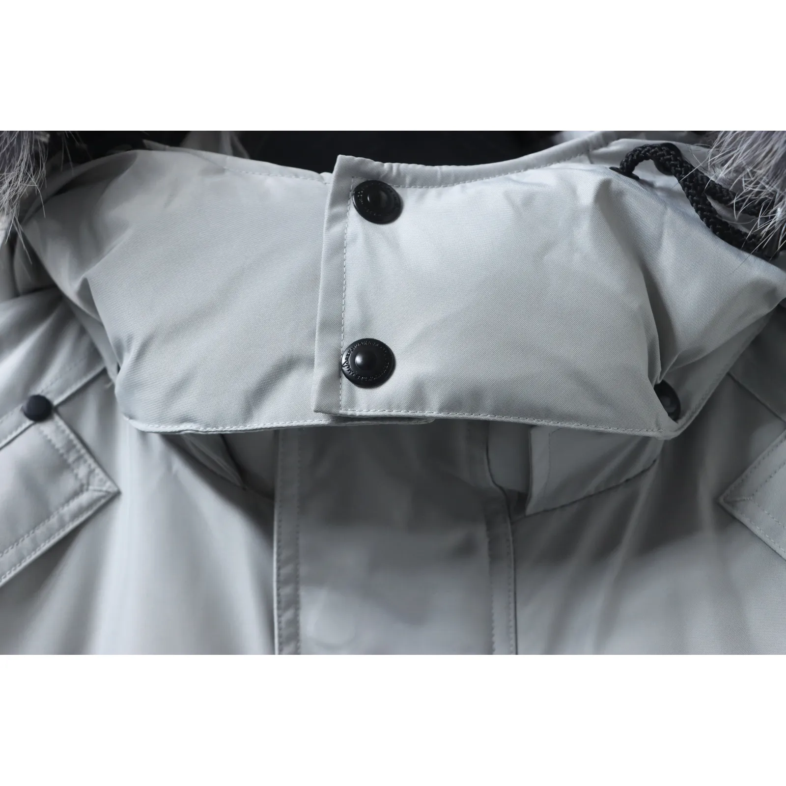 Moose Knuckles Onyx Shearling Big Rider Parka Gray
