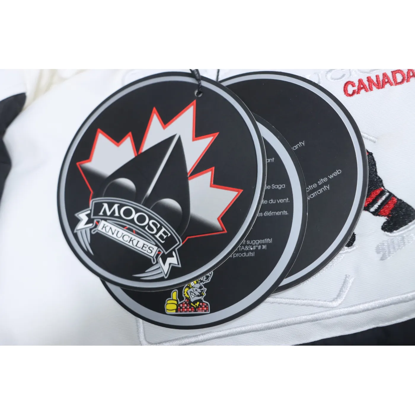 Moose Knuckles Women's Debbie Down Bomber Jacket W/ Fur White