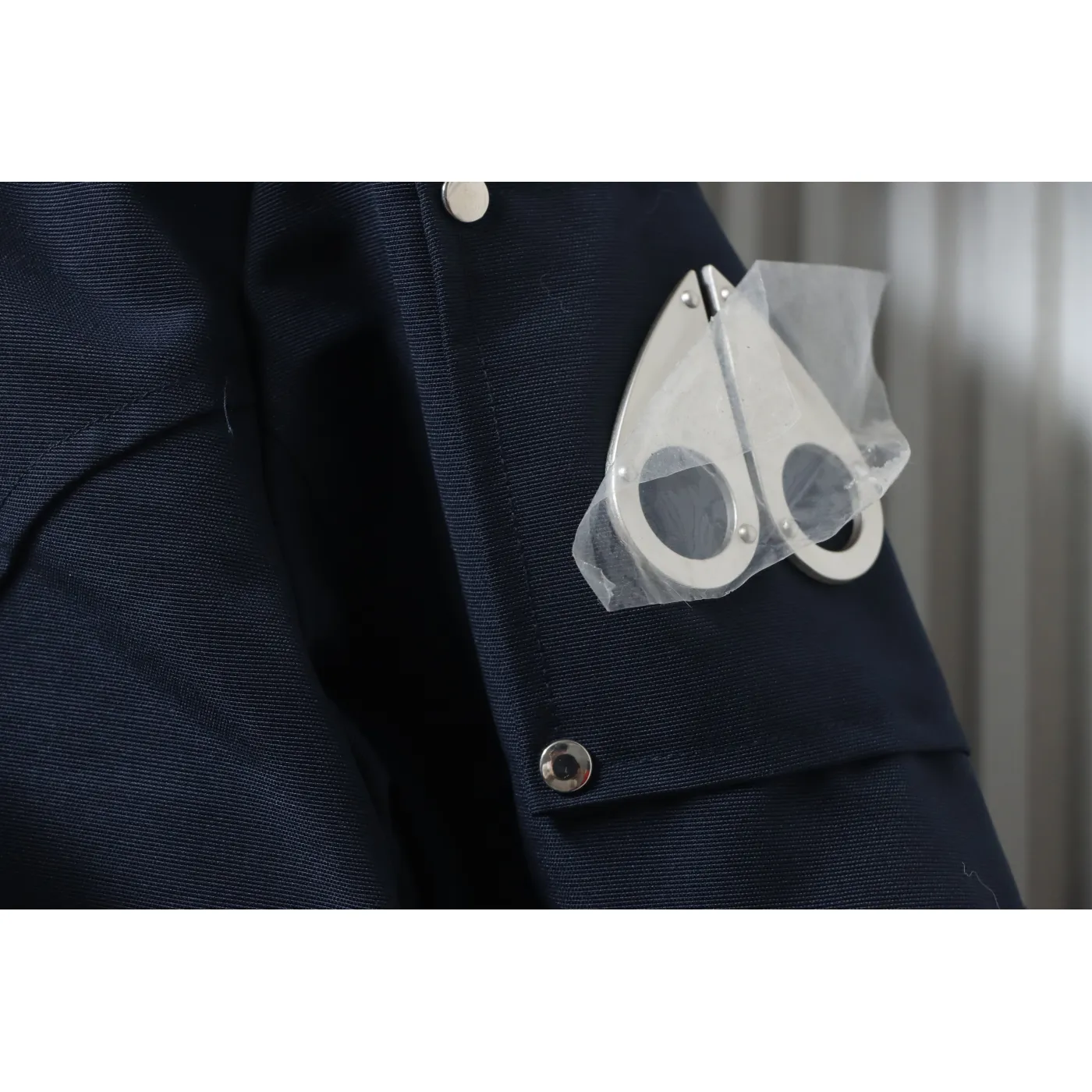 Moose Knuckles Women's Debbie Down Bomber Jacket W/ Fur Navy Blue