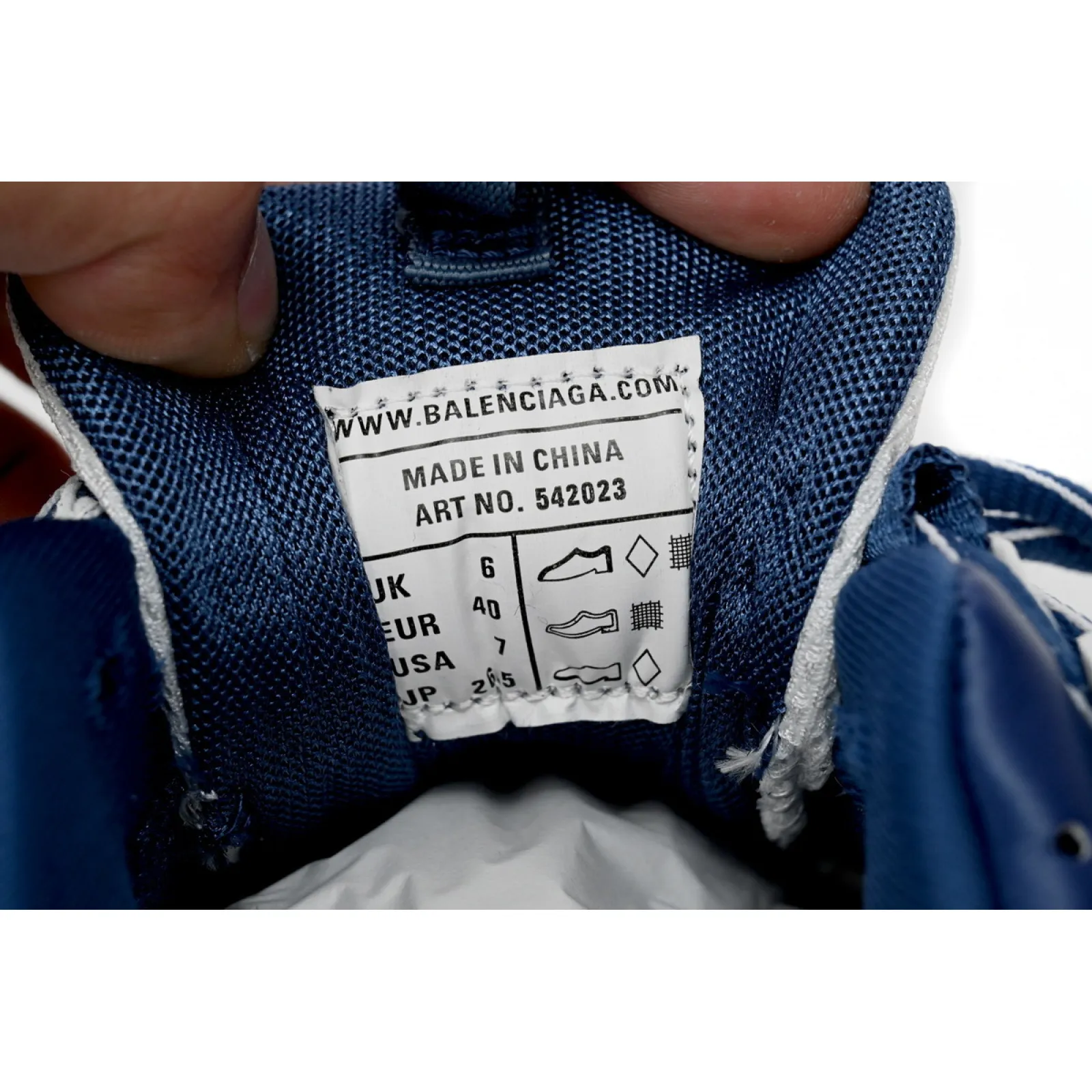 Balenciaga Track Black White Dark Blue 542023 W1GC4 9050