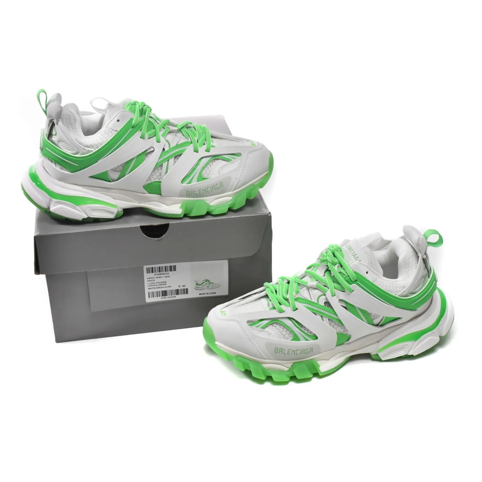 Balenciaga Track White Green 542023 W3HL1 9535