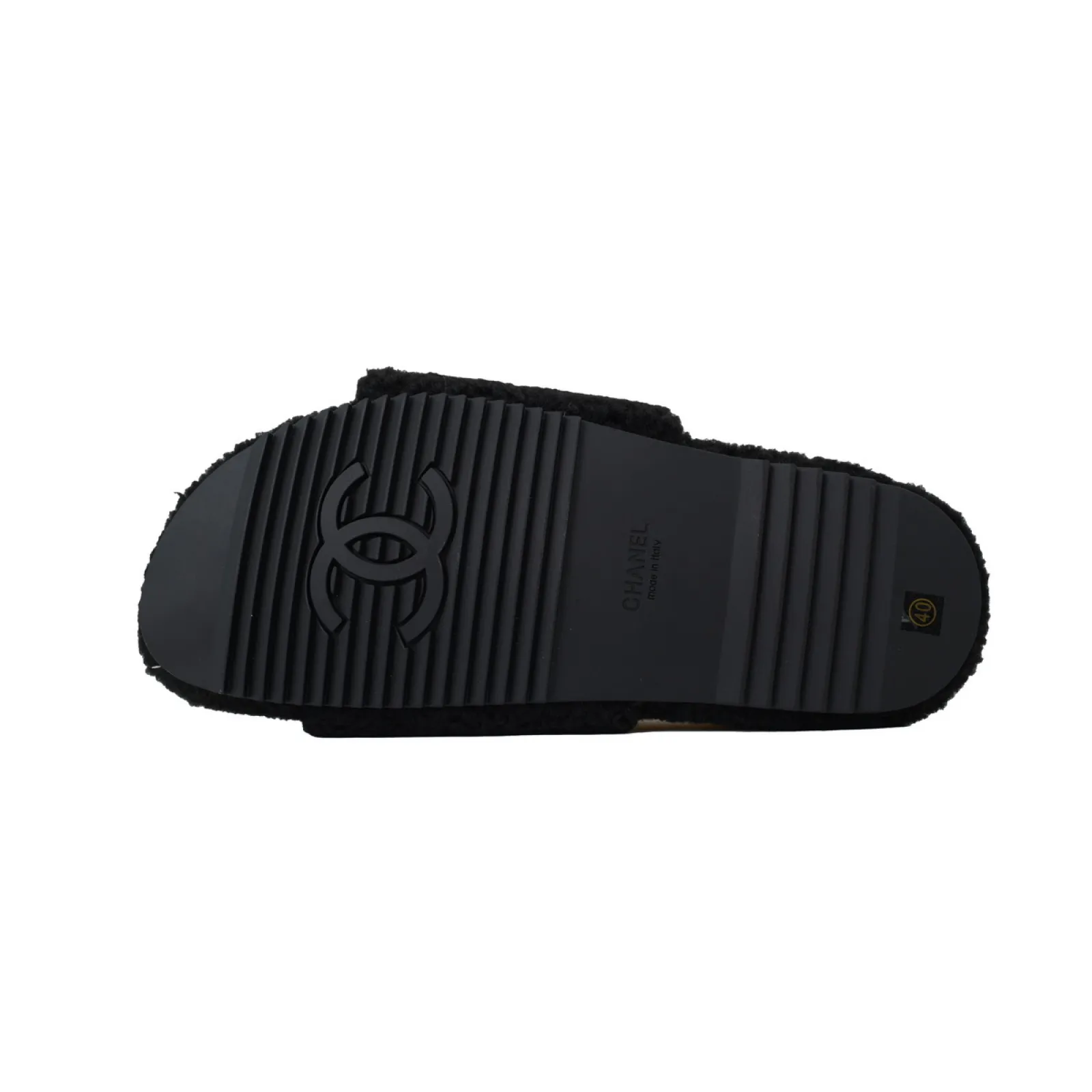 Chanel Wool Slippers Black
