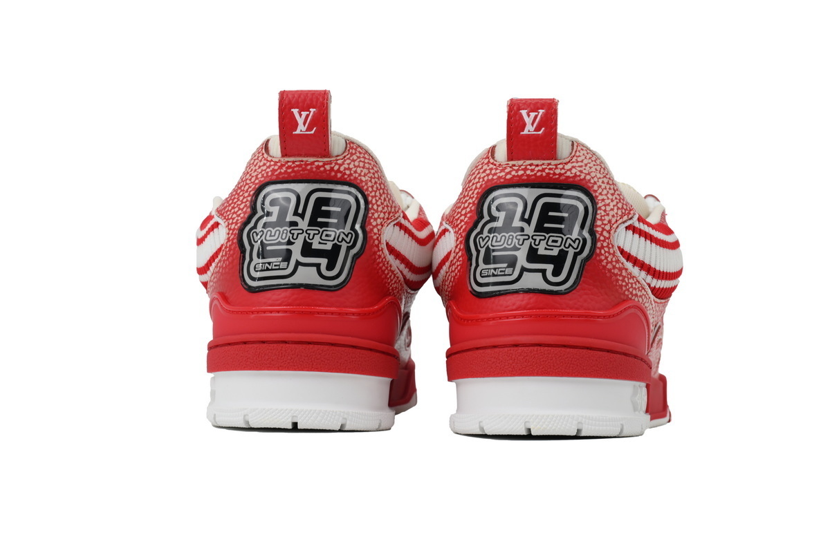 Louis Vuitton LV Skate Sneaker Knitted Collar Red 1AHSVL