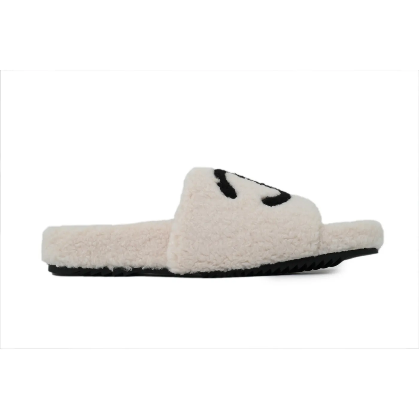 Chanel Wool Slippers White