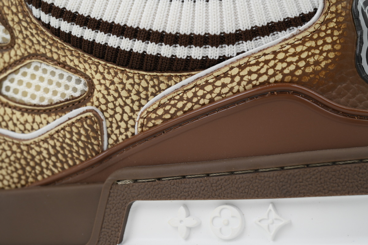 Louis Vuitton LV Skate Sneaker Knitted Collar Khaki 1AHSWN