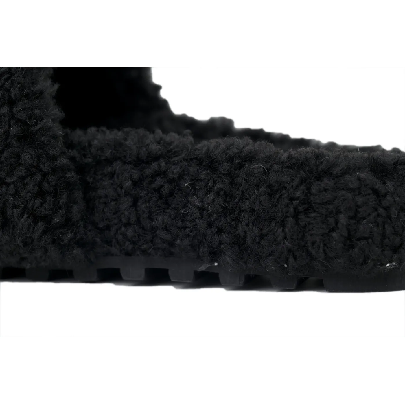 Louis Vuitton Bom Dia Shearling Flate Slippers Black