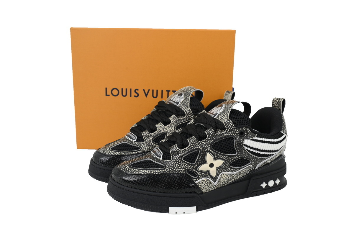 Louis Vuitton LV Skate Sneaker Knitted Collar Black 1AHSXP