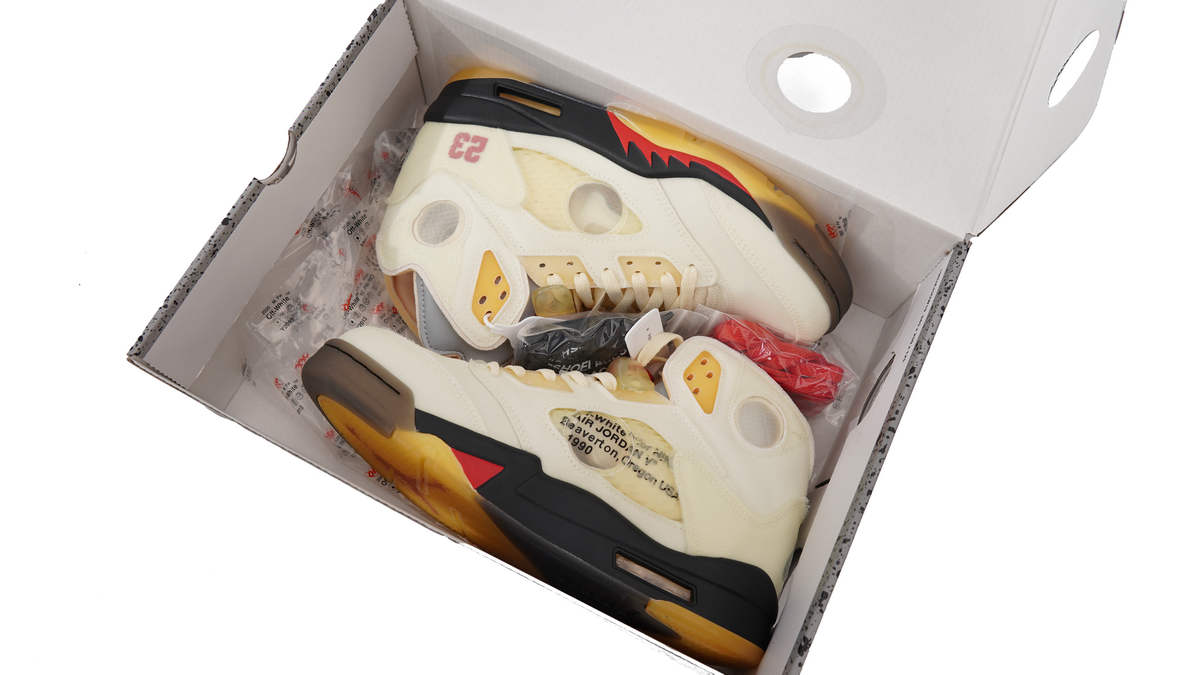 OFF-WHITE x Air Jordan 5 Sail DH8565-100