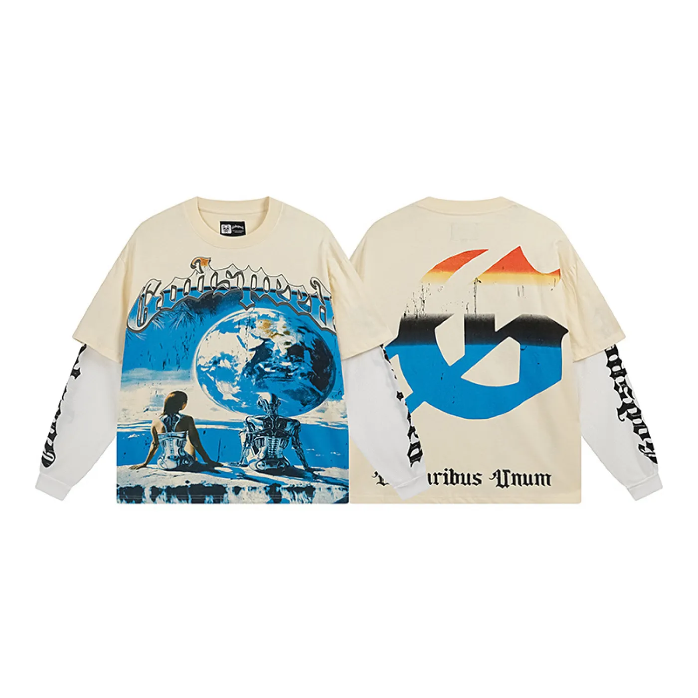 Godspeed Artificial Love Layered T-shirt Bone