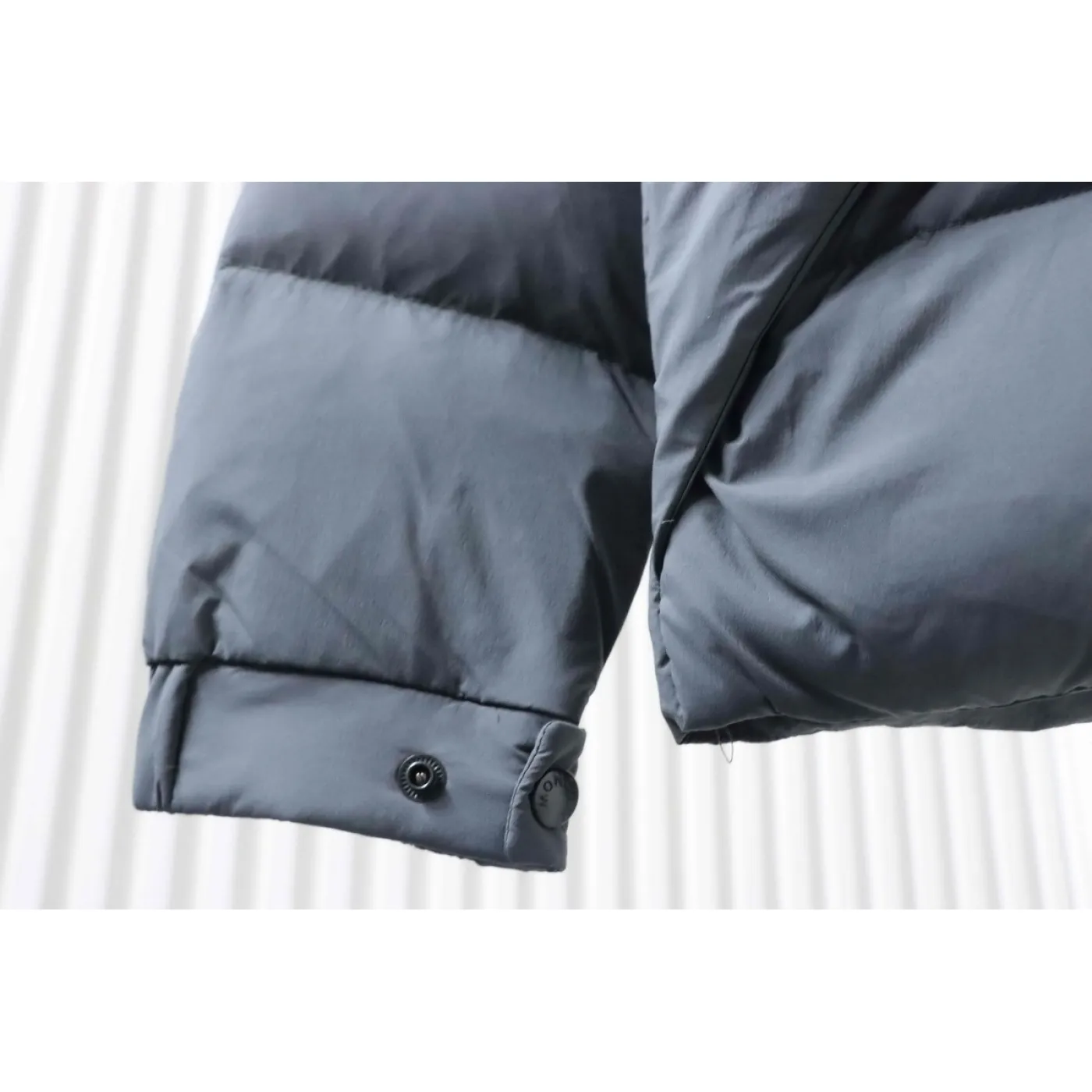 Moncler Black-Gray Madeira Hooded Short Down Jacket