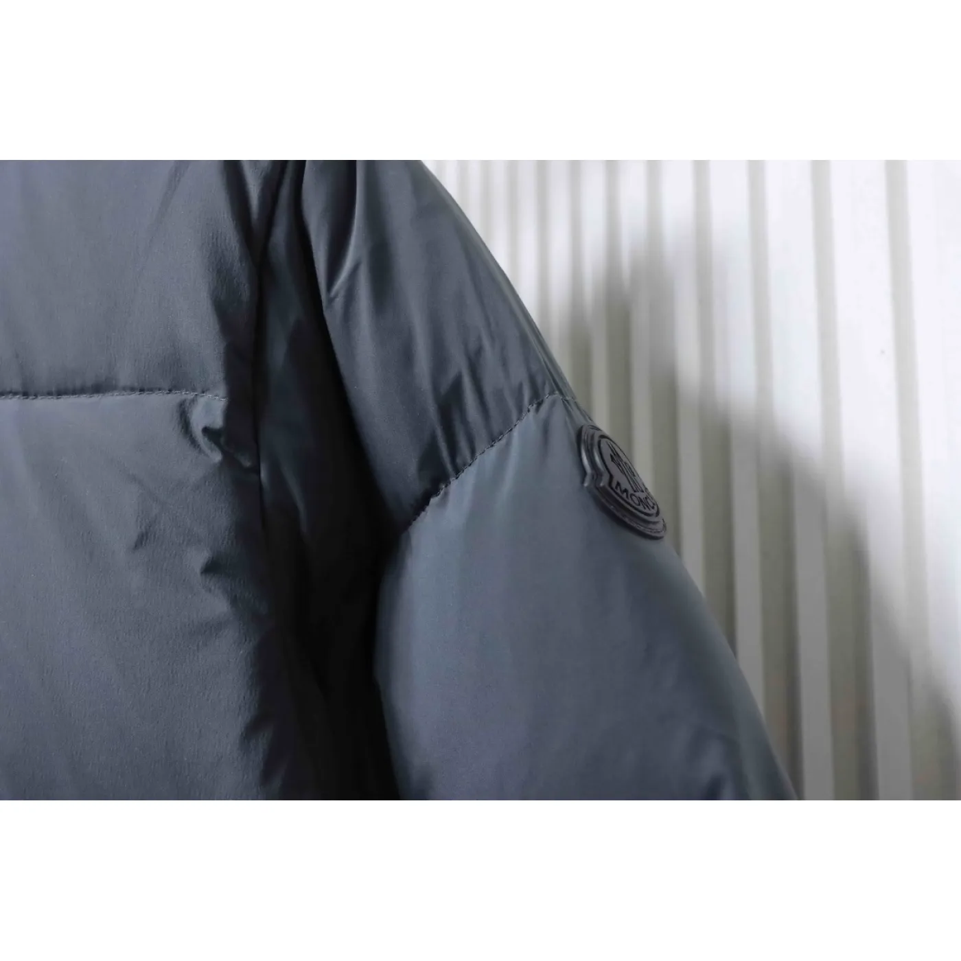 Moncler Black-Gray Madeira Hooded Short Down Jacket