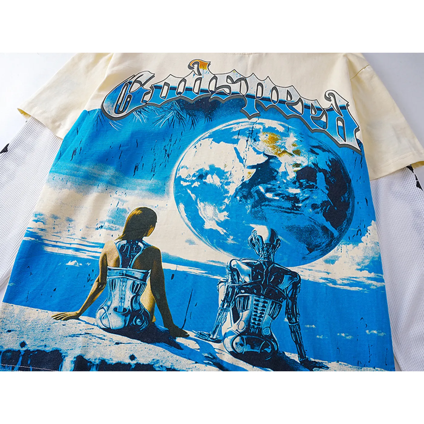 Godspeed Artificial Love Layered T-shirt Bone