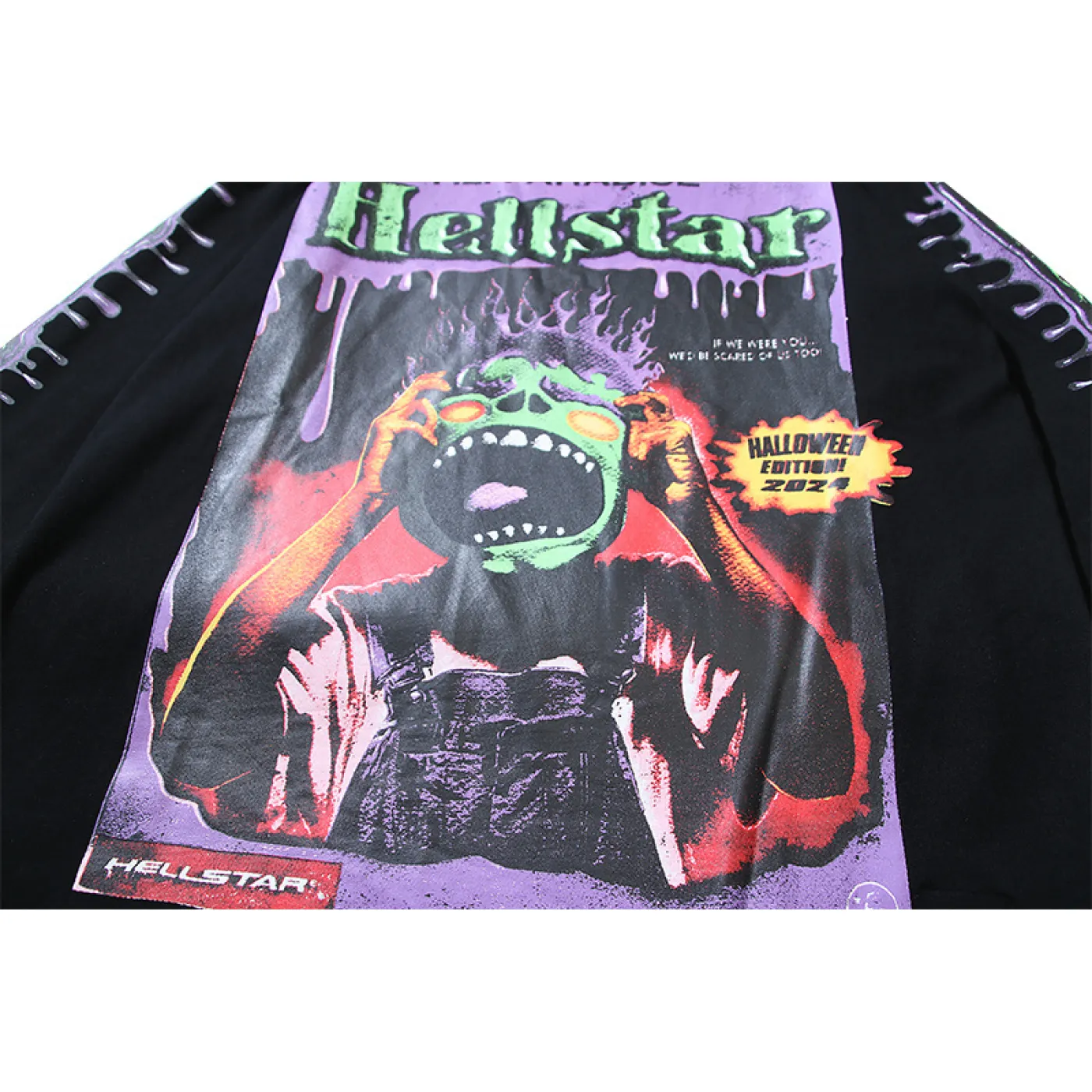 Hellstar Horror Book Long-Sleeve T-Shirt Black White