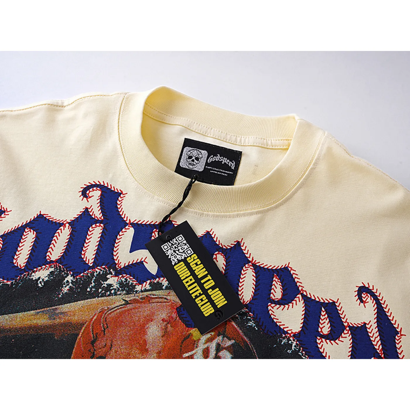 Godspeed Rock Baseball Skeleton T-shirt Bone