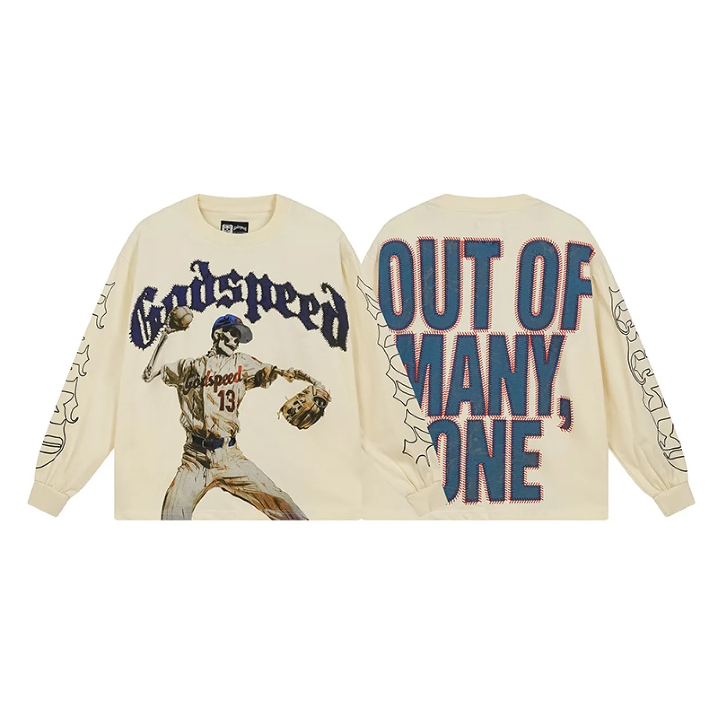 Godspeed Strike Out Long Sleeve T-shirt Bone