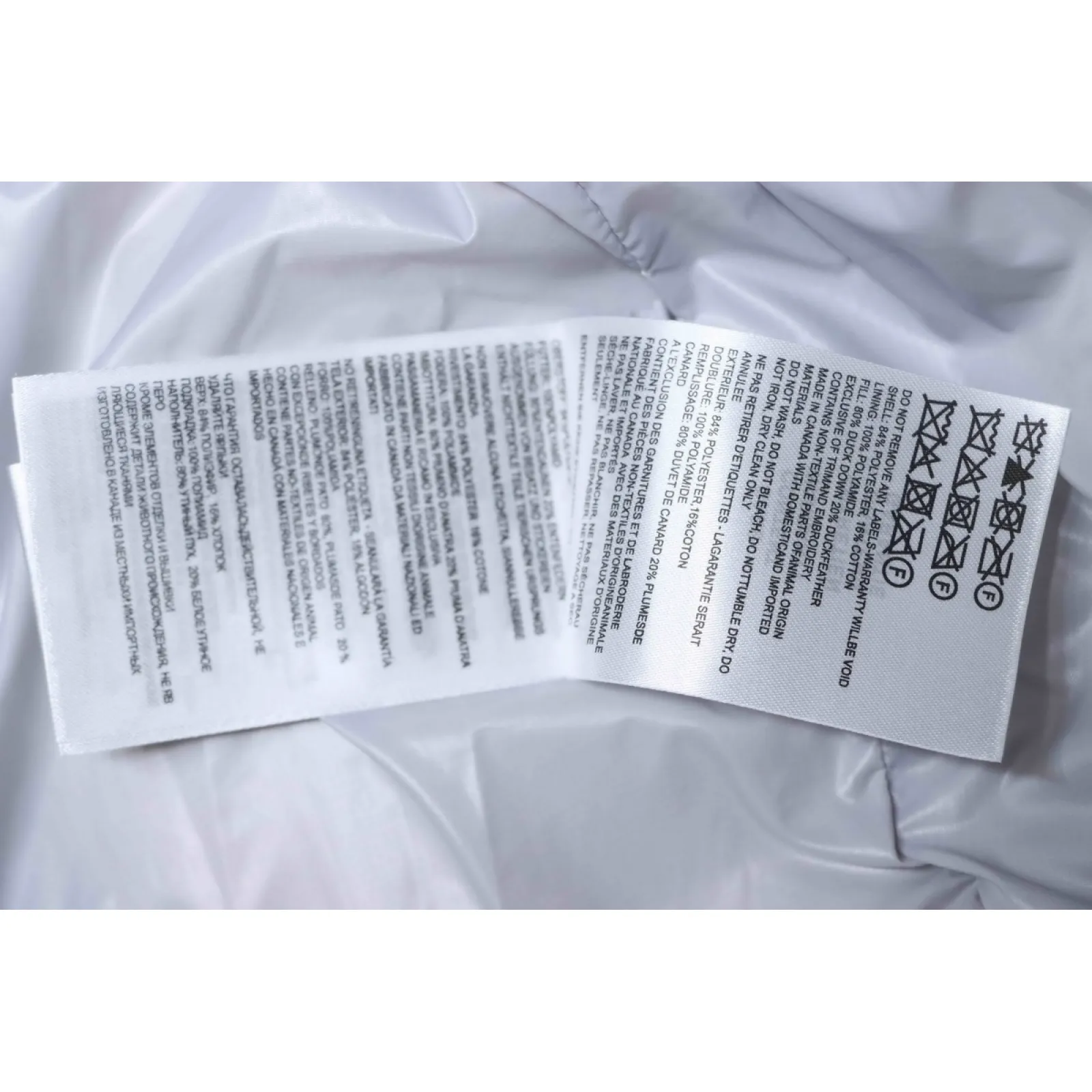 Canada goose Short Large Plaid Puff Down Jacket